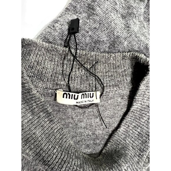 Miu Miu Knit High Neck Short Sleeve Top - Picture 3 of 5